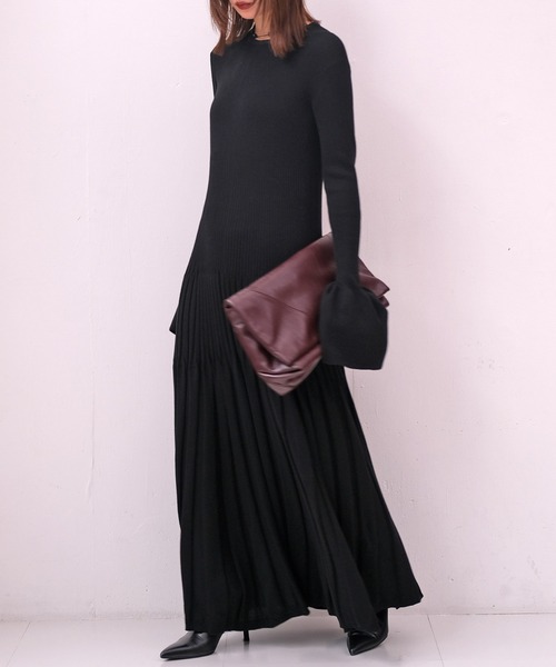 リブニットロングドレス（ワンピース）｜AKTE（アクテ）のファッション