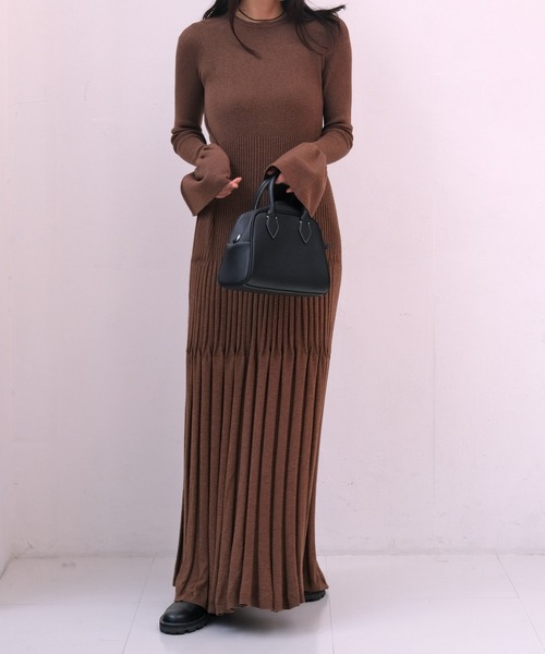 リブニットロングドレス（ワンピース）｜AKTE（アクテ）のファッション