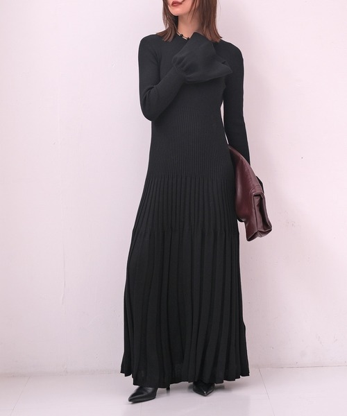 リブニットロングドレス（ワンピース）｜AKTE（アクテ）のファッション