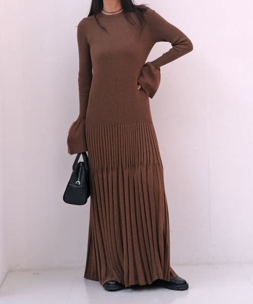 リブニットロングドレス（ワンピース）｜AKTE（アクテ）のファッション
