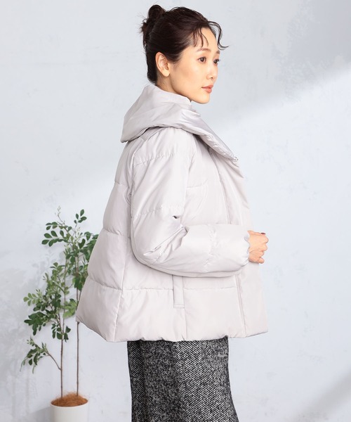 GALLORIA（ギャローリア）の「中綿ヘチマ衿ジャケット（その他アウター・レディース・ネイビー/ライトベージュ・S/M/LL/L）」の10枚目の写真