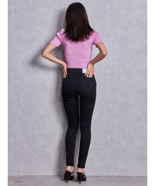 GYDA(ジェイダ)の「ミドルウエストSIDE RIPPEDカラースキニーパンツ(その他パンツ・レディース・ブラック・SMALL/X-SMALL/MEDIUM)」の6枚目の写真
