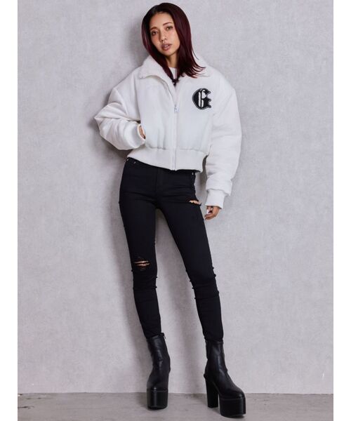 GYDA(ジェイダ)の「ミドルウエストSIDE RIPPEDカラースキニーパンツ(その他パンツ・レディース・ブラック・SMALL/X-SMALL/MEDIUM)」の8枚目の写真