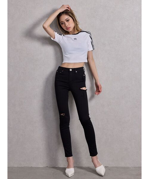 GYDA(ジェイダ)の「ミドルウエストSIDE RIPPEDカラースキニーパンツ(その他パンツ・レディース・ブラック・SMALL/X-SMALL/MEDIUM)」の11枚目の写真