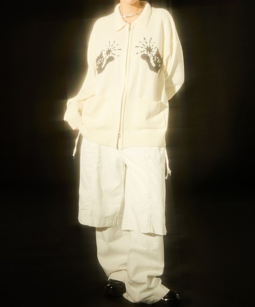 Video Jockey(ビデオジョッキー)の「【UNISEX】VIDEO JOCKEY/Star Cat ZIPUP(ニット/セーター・レディース・アイボリー/ブラック・SMALL/MEDIUM)」の21枚目の写真