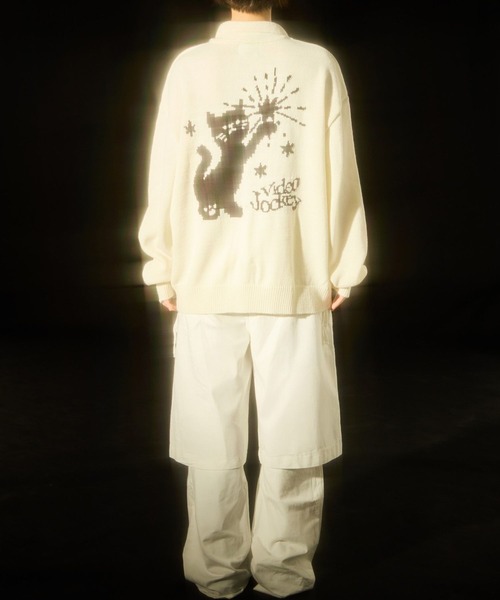 Video Jockey(ビデオジョッキー)の「【UNISEX】VIDEO JOCKEY/Star Cat ZIPUP(ニット/セーター・レディース・アイボリー/ブラック・SMALL/MEDIUM)」の22枚目の写真
