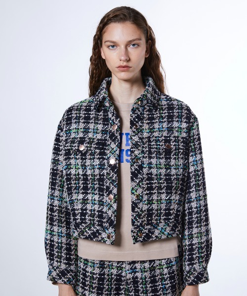 DOUBLE STANDARD CLOTHING（ダブルスタンダードクロージング）の「MIXツイードジャケット（テーラードジャケット・レディース・マルチ・36/38）」の4枚目の写真