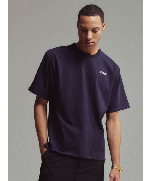 ERER（エルエル）の「[UN] ベーシックロゴTシャツ ネイビー（Tシャツ/カットソー・レディース・ネイビー・1/2/3）」の3枚目の写真
