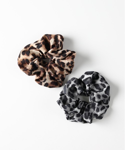 セール】【Right-on Basic】ヒョウ柄 シュシュ (ヘアアクセサリー