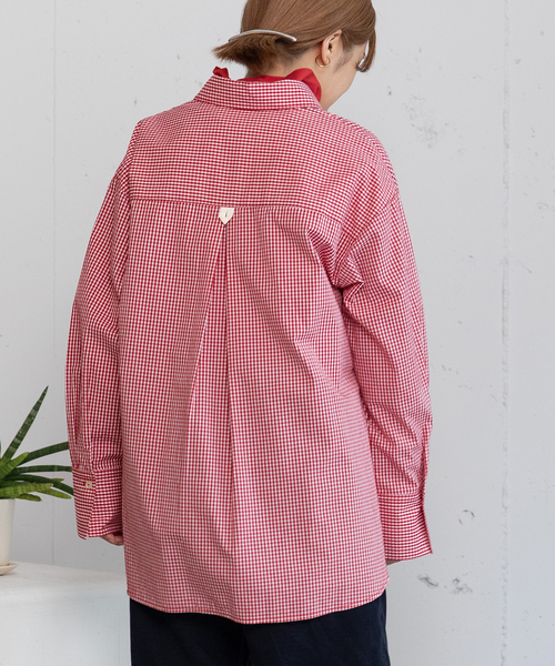 POU DOU DOU（プードゥドゥ）の「くっつきポケットレギュラーシャツ（シャツ/ブラウス・レディース・ブルー/レッド・M）」の17枚目の写真