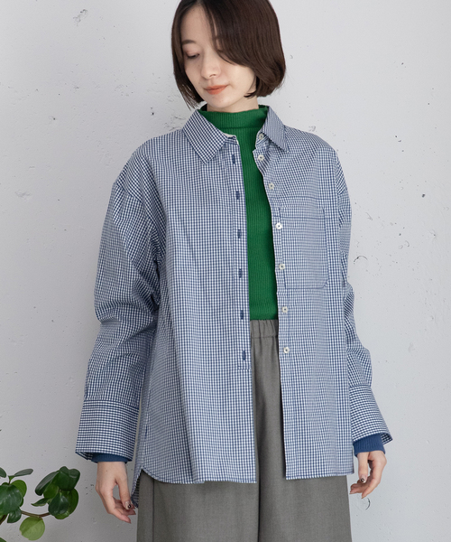 POU DOU DOU（プードゥドゥ）の「くっつきポケットレギュラーシャツ（シャツ/ブラウス・レディース・ブルー/レッド・M）」の22枚目の写真