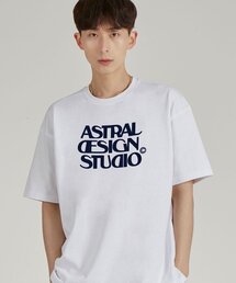アストラルデザインスタジオ ラウンドネック 15番手コットン半袖Tシャツ_ホワイト