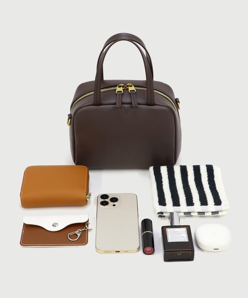 セール】【LA MARGE】【本革】スクエア レザー ミニボストン