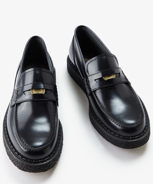 FRED PERRY ブラックローファー サイズ240 FRED PERRY（フレッドペリー） ローファー FP CHAIN LOAFER LEATHER