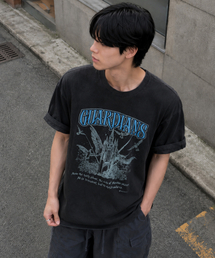 ガーディアンズ オーバーサイズ ピグメント 半袖Tシャツ ブラック