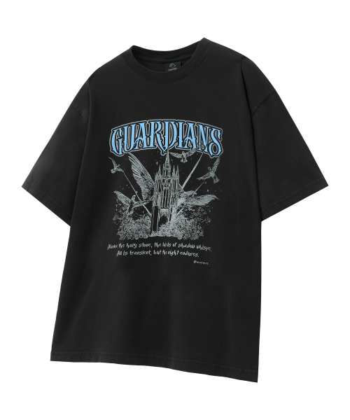 MOZMOZ(モズモズ)の「ガーディアンズ オーバーサイズ ピグメント 半袖Tシャツ ブラック(Tシャツ/カットソー・レディース・その他・M/XL/2XL)」の4枚目の写真