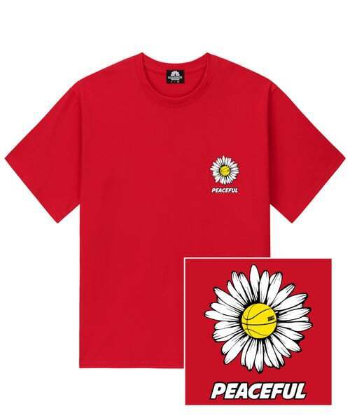 TRIPSHION(トリップション)の「DAISY PEACEFUL LOGO Tシャツ - レッド(Tシャツ/カットソー・メンズ・その他・LARGE/MEDIUM/X-LARGE)」の1枚目の写真