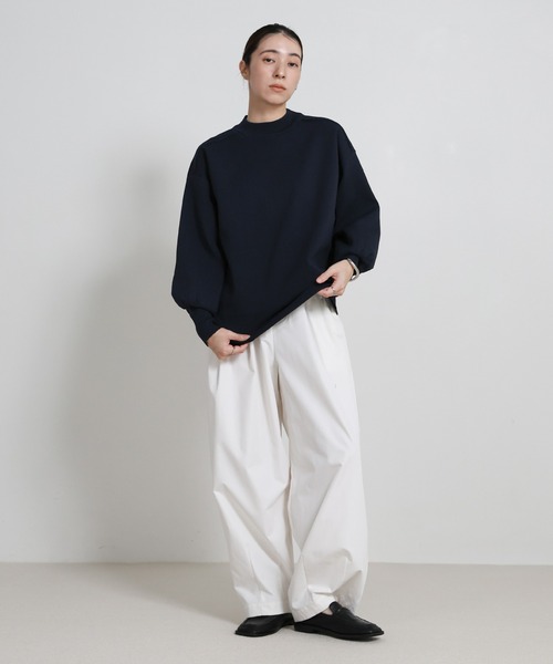 select MOCA(セレクトモカ)の「スポンディッシュスウェットライクニット(ニット/セーター・レディース・ネイビー/アイボリー/ブラック・FREE)」の4枚目の写真