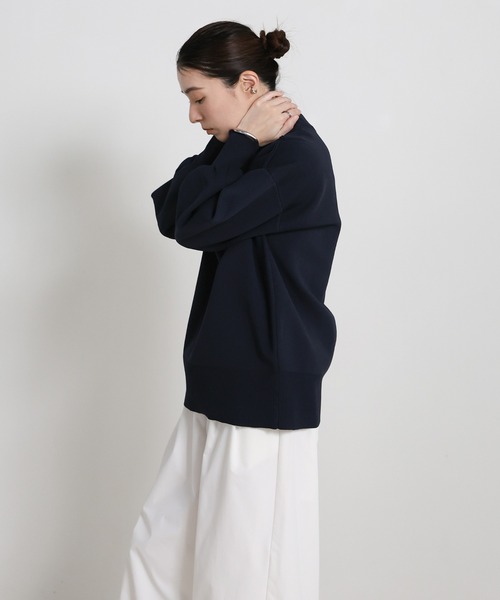 select MOCA(セレクトモカ)の「スポンディッシュスウェットライクニット(ニット/セーター・レディース・ネイビー/アイボリー/ブラック・FREE)」の9枚目の写真