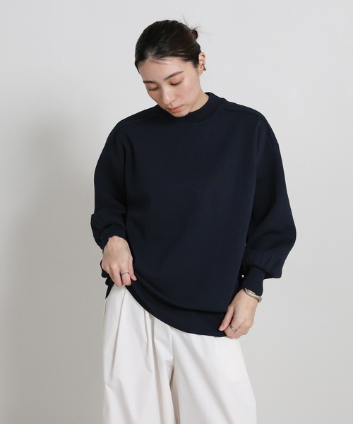 select MOCA(セレクトモカ)の「スポンディッシュスウェットライクニット(ニット/セーター・レディース・ネイビー/アイボリー/ブラック・FREE)」の8枚目の写真