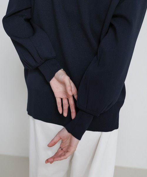 select MOCA(セレクトモカ)の「スポンディッシュスウェットライクニット(ニット/セーター・レディース・ネイビー/アイボリー/ブラック・FREE)」の14枚目の写真