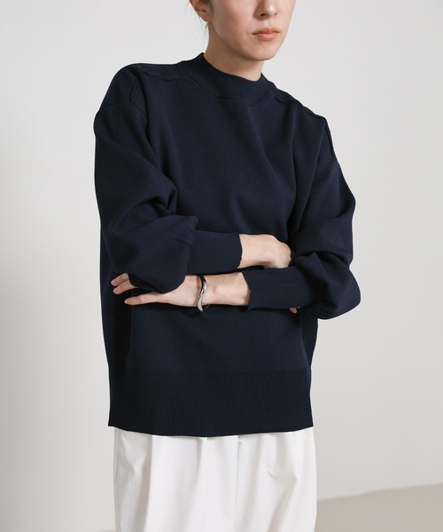 select MOCA(セレクトモカ)の「スポンディッシュスウェットライクニット(ニット/セーター・レディース・ネイビー/アイボリー/ブラック・FREE)」の13枚目の写真