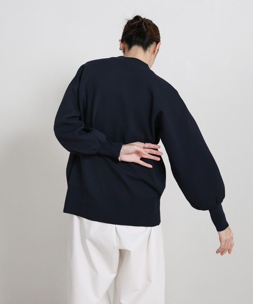 select MOCA(セレクトモカ)の「スポンディッシュスウェットライクニット(ニット/セーター・レディース・ネイビー/アイボリー/ブラック・FREE)」の17枚目の写真