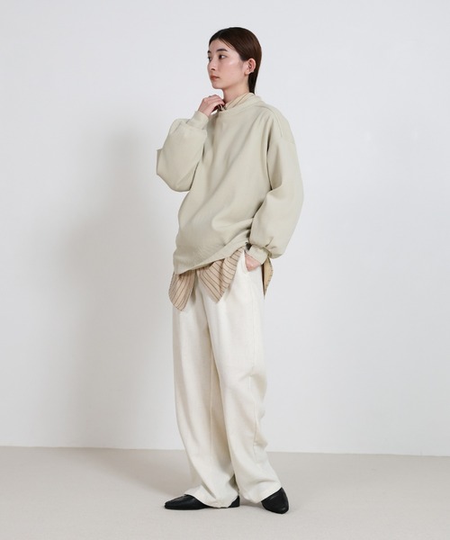 select MOCA(セレクトモカ)の「スポンディッシュスウェットライクニット(ニット/セーター・レディース・ネイビー/アイボリー/ブラック・FREE)」の22枚目の写真