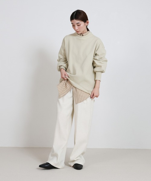 select MOCA(セレクトモカ)の「スポンディッシュスウェットライクニット(ニット/セーター・レディース・ネイビー/アイボリー/ブラック・FREE)」の5枚目の写真