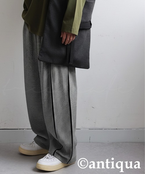 千鳥柄 ワイドパンツ（その他パンツ）｜antiqua（アンティカ）の