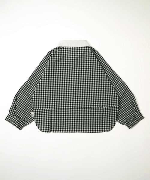 MAKE YOUR DAY（メイクユアデイ）の「ママとおそろいチェックとストライプのドルマンシャツ■80～140cm（シャツ/ブラウス・キッズ・チェック/イエロー/ブラック・80/90/100/110/120/130/140）」の8枚目の写真