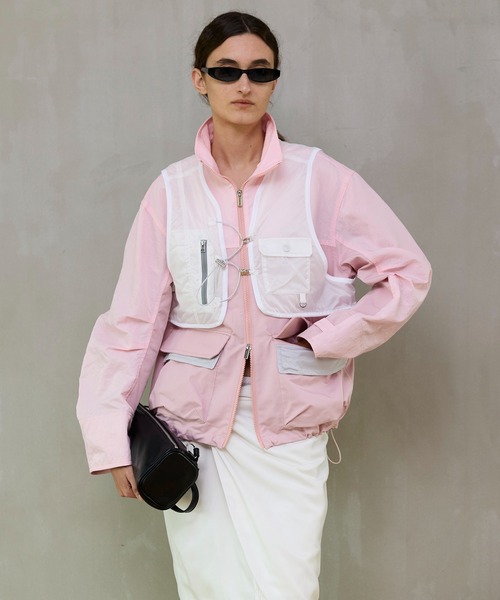 MAISON SPECIAL（メゾンスペシャル）の「Best Layered Mountain Jacket/ベストレイヤードマウンテンジャケット（ブルゾン・レディース・グリーン/ピンク/ホワイト・FREE）」の3枚目の写真