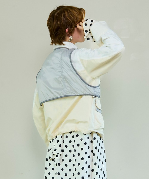 MAISON SPECIAL（メゾンスペシャル）の「Best Layered Mountain Jacket/ベストレイヤードマウンテンジャケット（ブルゾン・レディース・グリーン/ピンク/ホワイト・FREE）」の5枚目の写真