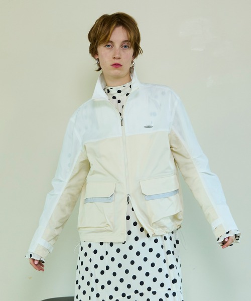 MAISON SPECIAL（メゾンスペシャル）の「Best Layered Mountain Jacket/ベストレイヤードマウンテンジャケット（ブルゾン・レディース・グリーン/ピンク/ホワイト・FREE）」の8枚目の写真