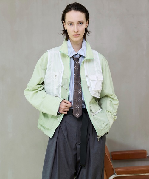 MAISON SPECIAL（メゾンスペシャル）の「Best Layered Mountain Jacket/ベストレイヤードマウンテンジャケット（ブルゾン・レディース・グリーン/ピンク/ホワイト・FREE）」の16枚目の写真