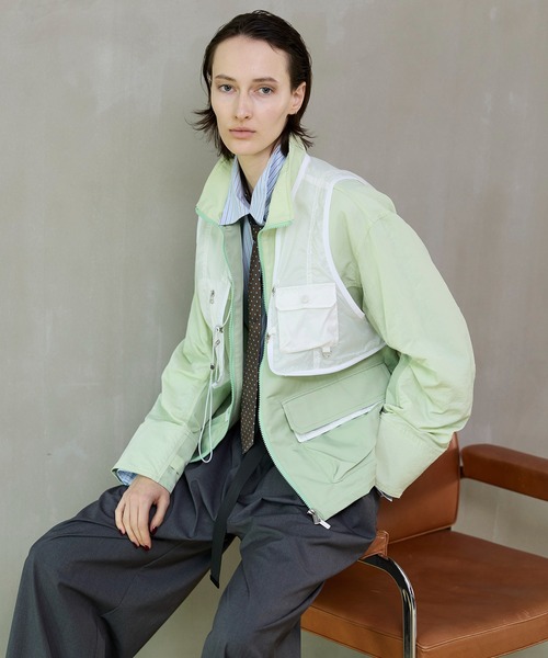 MAISON SPECIAL（メゾンスペシャル）の「Best Layered Mountain Jacket/ベストレイヤードマウンテンジャケット（ブルゾン・レディース・グリーン/ピンク/ホワイト・FREE）」の17枚目の写真