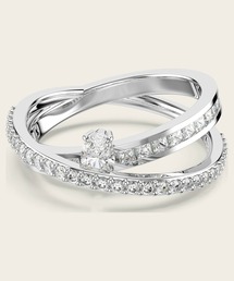 SWAROVSKI | 【公式】【スワロフスキー】Hyperbola リング, ミックスカット, ホワイト, ロジウム・プレーティング(リング)