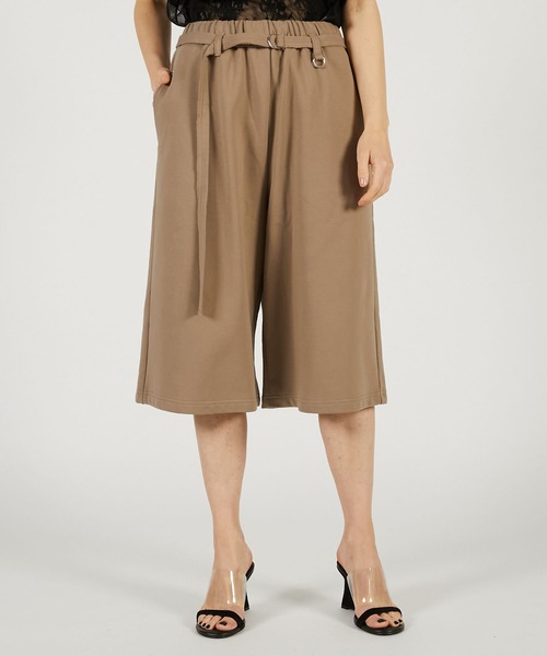 PRANK PROJECT（プランクプロジェクト）の「ベルテッドスウェットショーツ / Belted Sweat Shorts（スウェットパンツ・レディース・チャコールグレー/ベージュ/ライトグレー・36/38）」の17枚目の写真