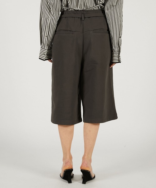 PRANK PROJECT（プランクプロジェクト）の「ベルテッドスウェットショーツ / Belted Sweat Shorts（スウェットパンツ・レディース・チャコールグレー/ベージュ/ライトグレー・36/38）」の11枚目の写真