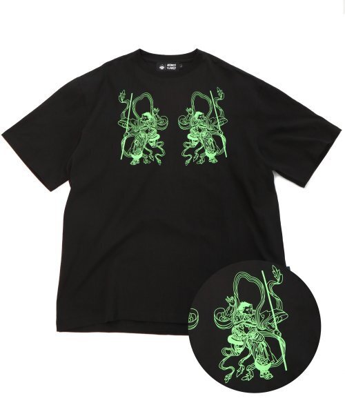 Monkey Flower(モンキーフラワー)の「共用ユートピア守護神ドローイング半袖Tシャツ/MS2WTS20U BLACK(Tシャツ/カットソー・メンズ・その他・LARGE/X-LARGE)」の1枚目の写真