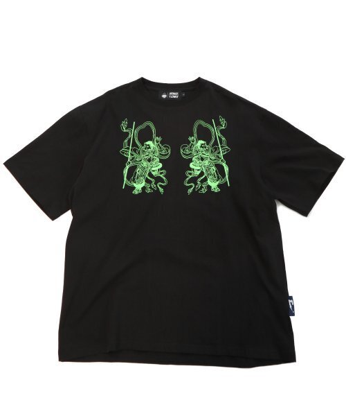 Monkey Flower(モンキーフラワー)の「共用ユートピア守護神ドローイング半袖Tシャツ/MS2WTS20U BLACK(Tシャツ/カットソー・メンズ・その他・LARGE/X-LARGE)」の2枚目の写真