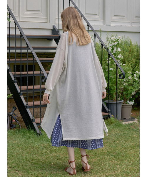 AVANT-G（アバン）の「Linen Long Knit Cardigan - OATMEAL（カーディガン/ボレロ・レディース・その他・FREE）」の5枚目の写真