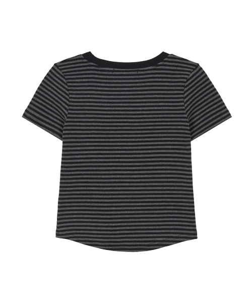 as you are(アズユーアー)の「モノラインスリムTシャツストライプチャコール(Tシャツ/カットソー・レディース・その他・SMALL/MEDIUM)」の2枚目の写真