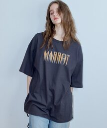 スプレーオーバーサイズTシャツ_チャコール