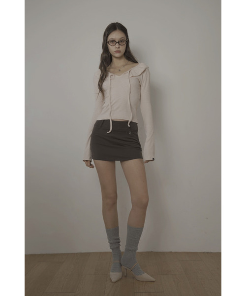 BELLIALEU(ベルリアル)の「BELT MINI SKIRT-BROWN(スカート・レディース・その他・SMALL)」の4枚目の写真