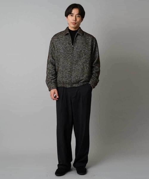 a.v.v（アーヴェヴェ）の「【洗える】14ゲージスマートモックネックニット〈ON/OFF SERIES〉（ニット/セーター・メンズ・ブラック/ミント・46/48）」の9枚目の写真