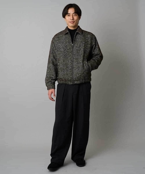 a.v.v（アーヴェヴェ）の「【洗える】14ゲージスマートモックネックニット〈ON/OFF SERIES〉（ニット/セーター・メンズ・ブラック/ミント・46/48）」の8枚目の写真