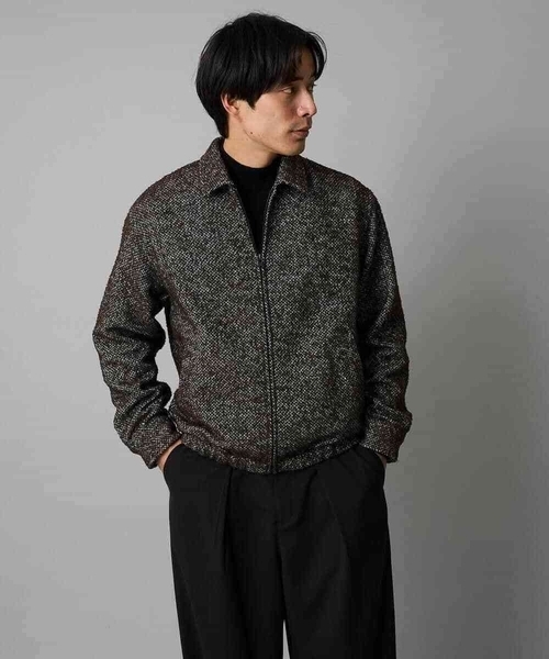 a.v.v（アーヴェヴェ）の「【洗える】14ゲージスマートモックネックニット〈ON/OFF SERIES〉（ニット/セーター・メンズ・ブラック/ミント・46/48）」の5枚目の写真