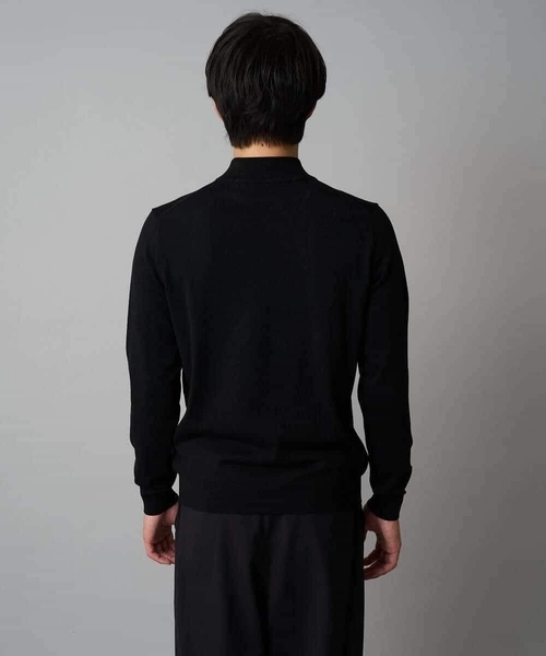 a.v.v（アーヴェヴェ）の「【洗える】14ゲージスマートモックネックニット〈ON/OFF SERIES〉（ニット/セーター・メンズ・ブラック/ミント・46/48）」の21枚目の写真
