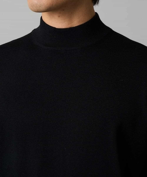 a.v.v（アーヴェヴェ）の「【洗える】14ゲージスマートモックネックニット〈ON/OFF SERIES〉（ニット/セーター・メンズ・ブラック/ミント・46/48）」の20枚目の写真